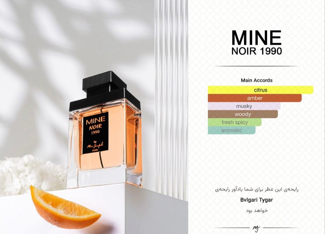 عطر ماین نویر 1990 | Mine Noir 1990 | ادو پرفیوم 100 میل - تصویر 2