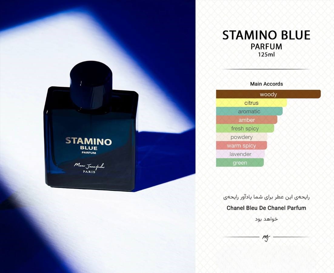 عطر مردانه استامینو بلو | Stamino Blue | پرفیوم 125 میل - تصویر 2