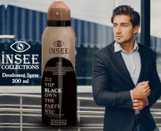 اسپری مردانه اینسی 212 وی آی پی بلک | Insee 212 VIP Black | حجم 260 میل