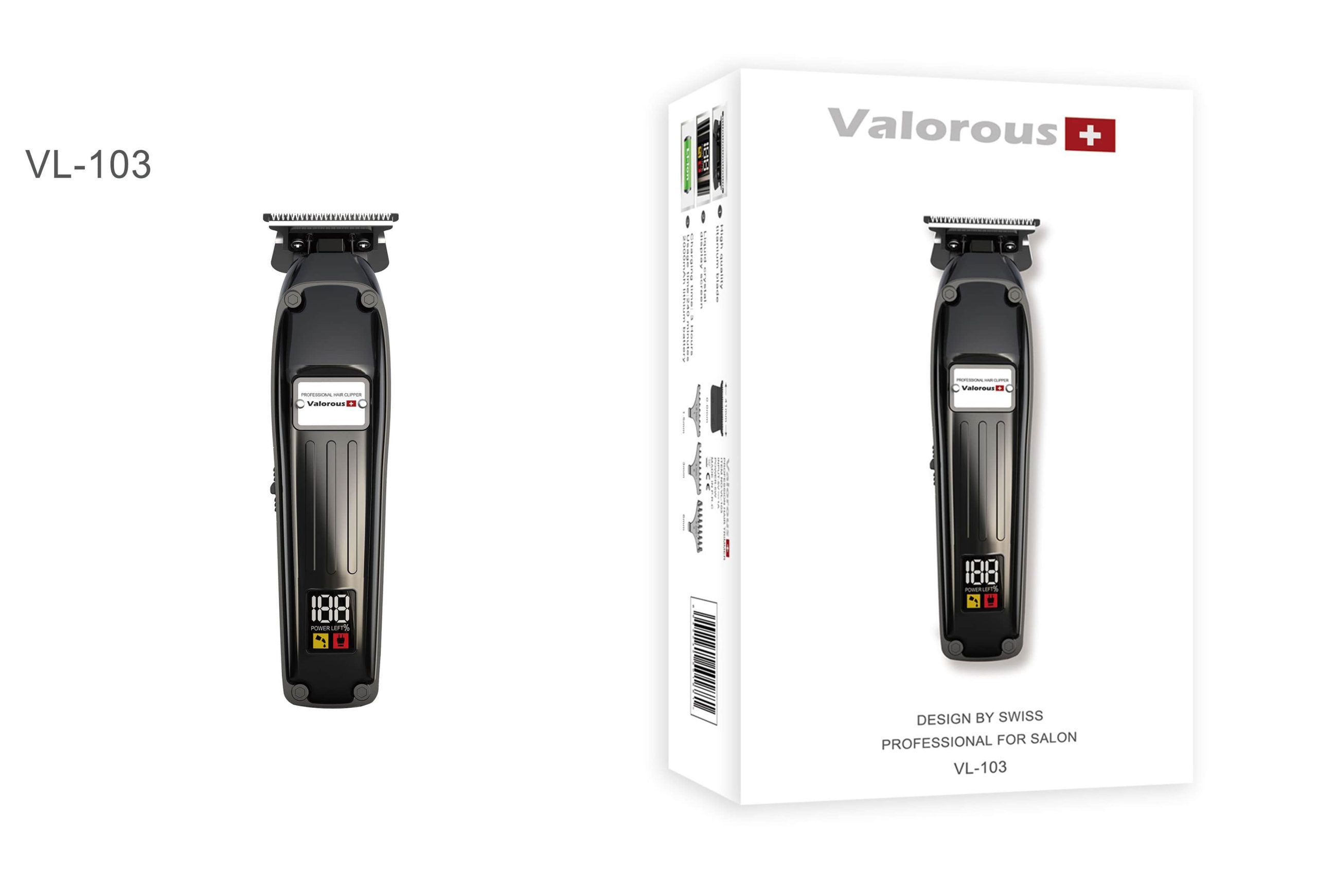 ماشین اصلاح حرفهای ولروس مدل Valorous VL-103 با تیغه تیتانیومی، نمایشگر LCD و باتری 2000mAh - تصویر 4