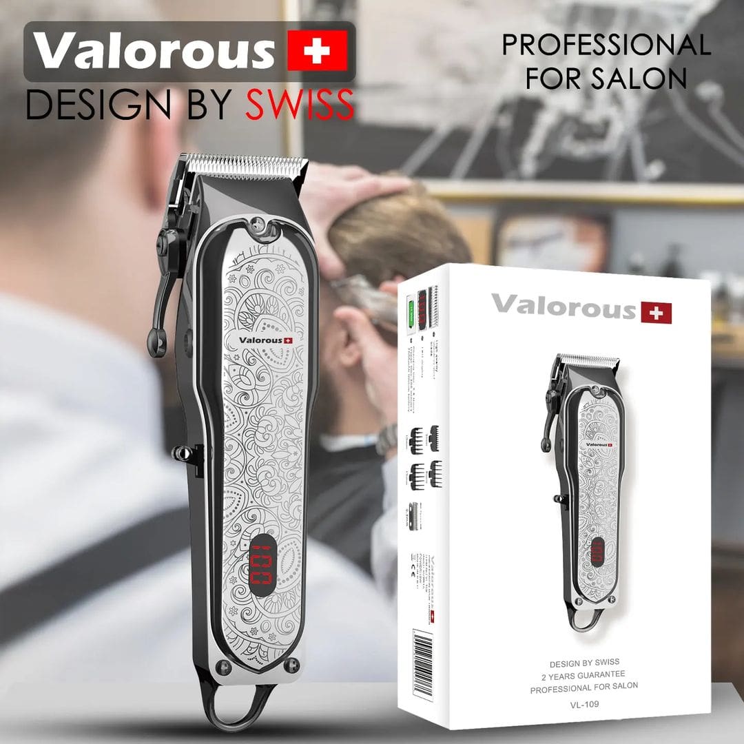 ماشین اصلاح حرفهای ولروس مدل Valorous VL-109 با تیغه استیل ضدزنگ و باتری قدرتمند 2000mAh - تصویر 3