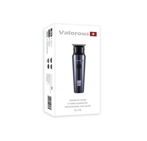 ماشین خط زن حرفهای ولروس مدل Valorous VL-112 با تیغه دقیق تیتانیومی، باتری لیتیومی، نمایشگر LED