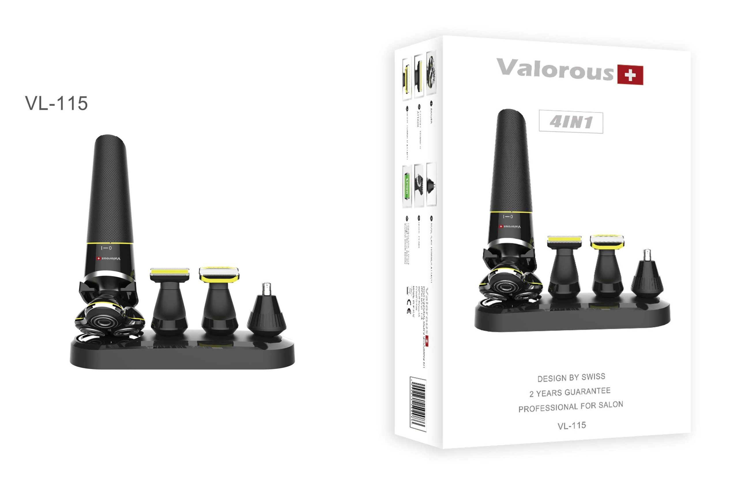 ماشین اصلاح حرفهای ولروس مدل Valorous VL-115 با سری 4 کاره و باتری 500mAh - تصویر 4