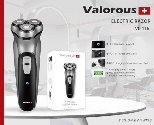 ماشین اصلاح حرفهای ولروس مدل Valorous VL-116 با تیغه تیتانیوم و باتری 600mAh