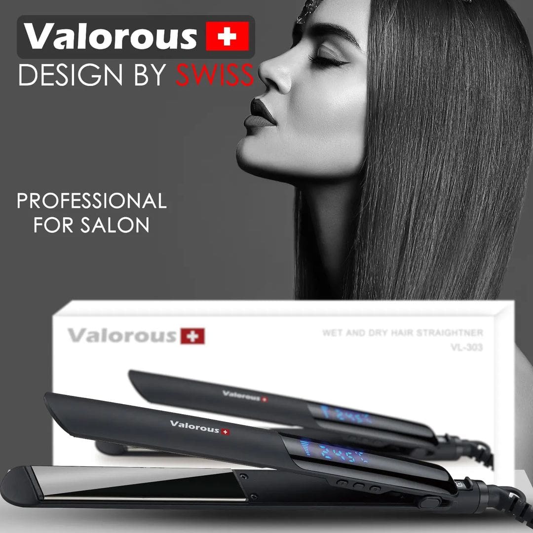 اتو موی حرفهای ولروس مدل Valorous VL-303 با صفحات تیتانیومی و نمایشگر LCD - تصویر 3